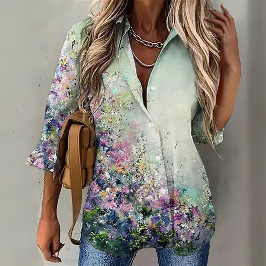 Effortless Floral Elegance Blouse