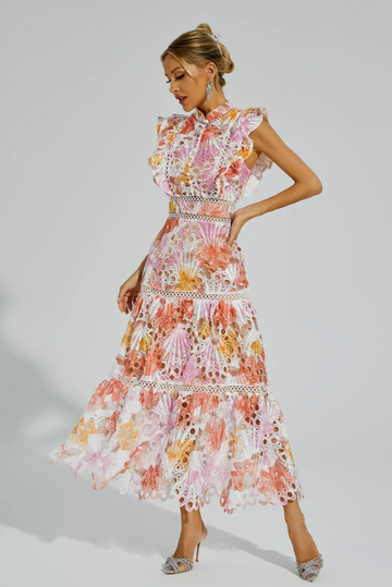 Floral Lace Maxi Dress