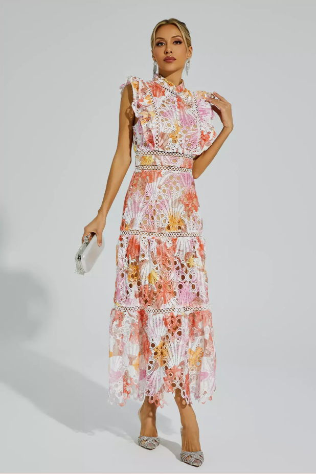Floral Lace Maxi Dress