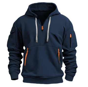Stylish Zip-Up Hoodie with Utility Pockets